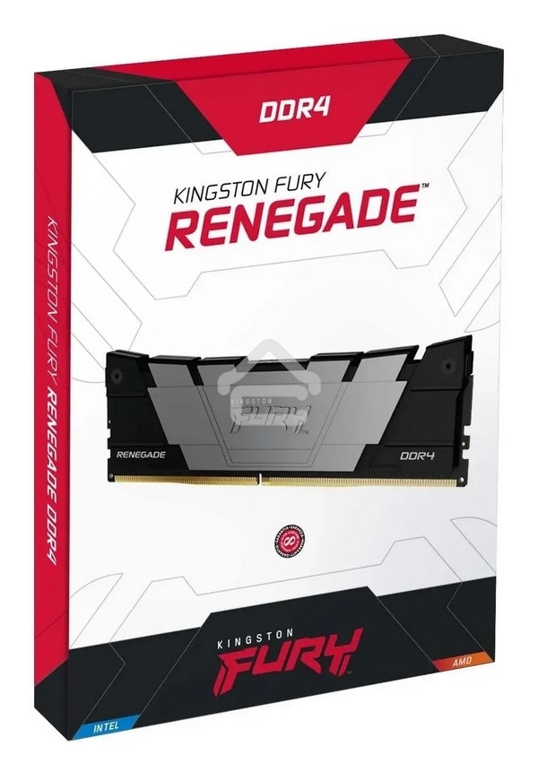 Оперативная память Kingston Fury Renegade, DDR4, 64Gb (2x32Gb), 3600MHz, CL18, DIMM, с радиатором, черный