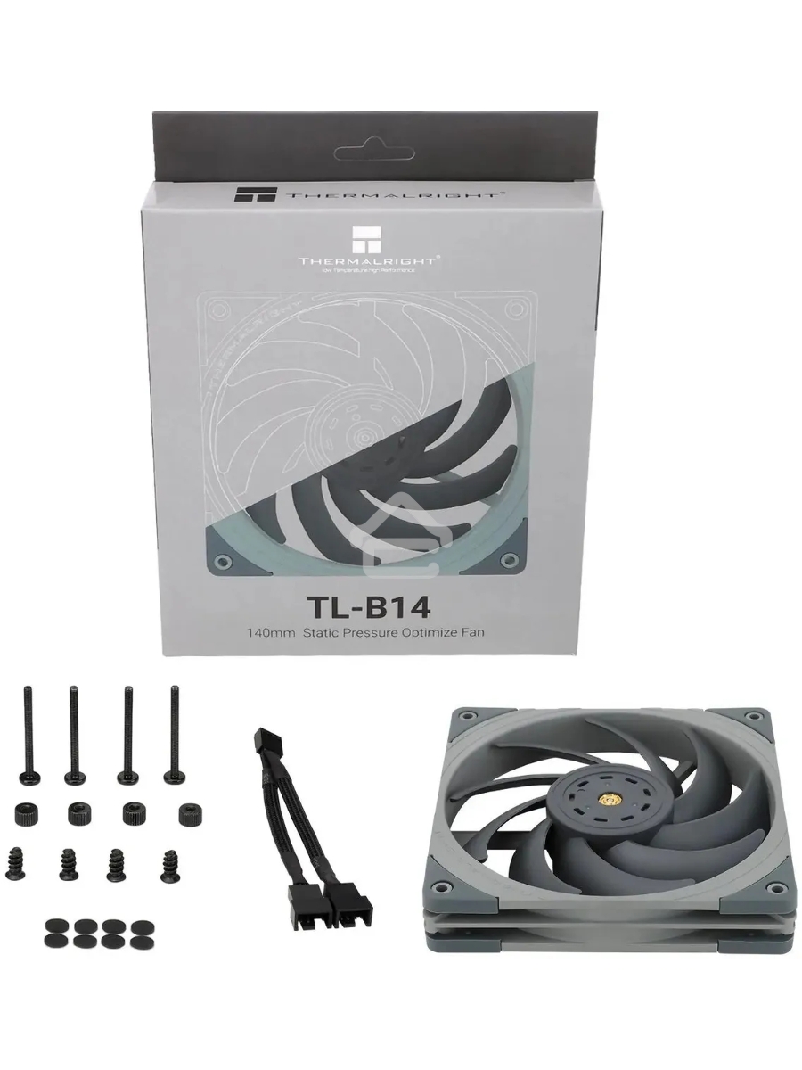 Вентилятор Thermalright TL-B14 140x140x25mm черный 4-pin 27.6dB 245gr Ret