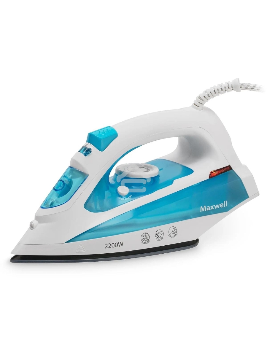 Утюг Maxwell MW-3055B белый/голубой 2200W