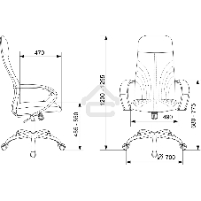 Кресло руководителя Бюрократ CH-610SL черный эко.кожа крестов. металл хром пластик черный
