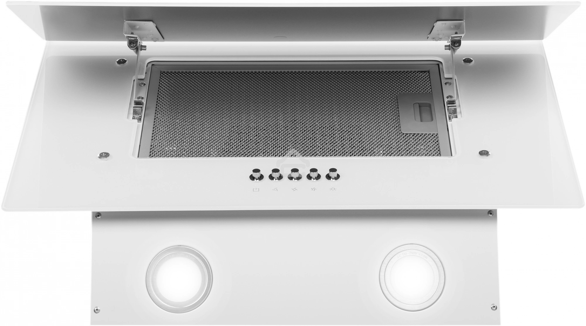 Вытяжка наклонная Hyundai HGH 6830 WG белый, 59.5 см, 350 куб. м/ч, 54 дБ