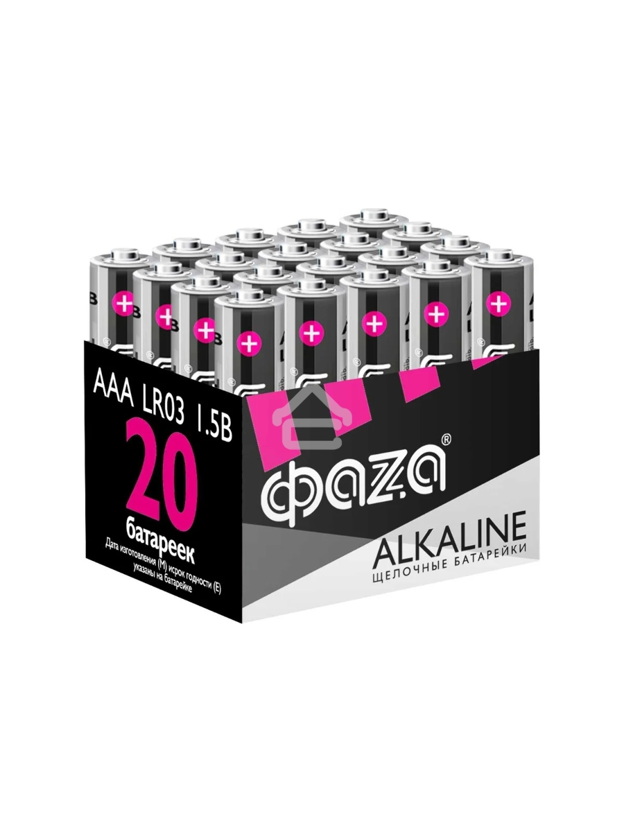 Элемент питания алкалиновый AAA/LR03 1.5В Alkaline Pack-20 (уп.20шт) ФАZА 5028128