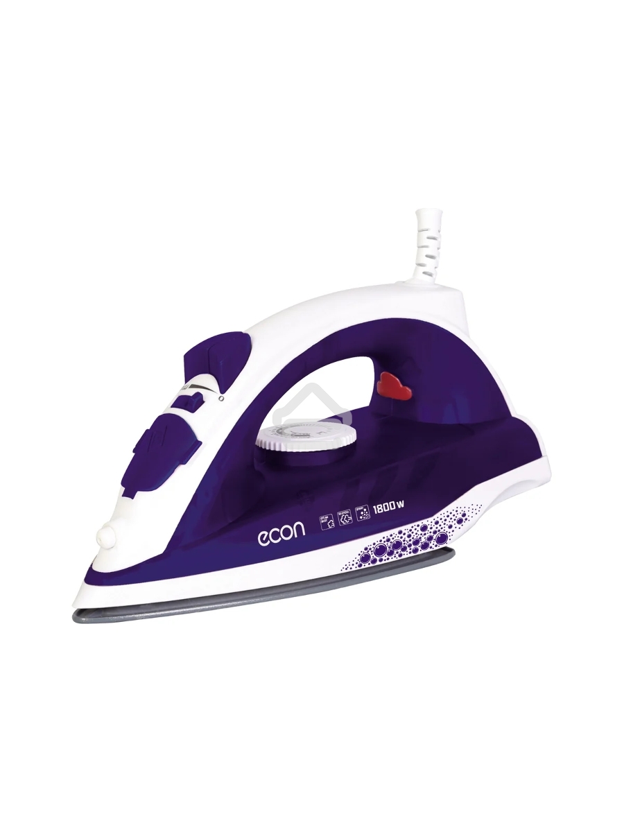Утюг ECON ECO-BI1801 белый/фиолетовый, 1800 Вт