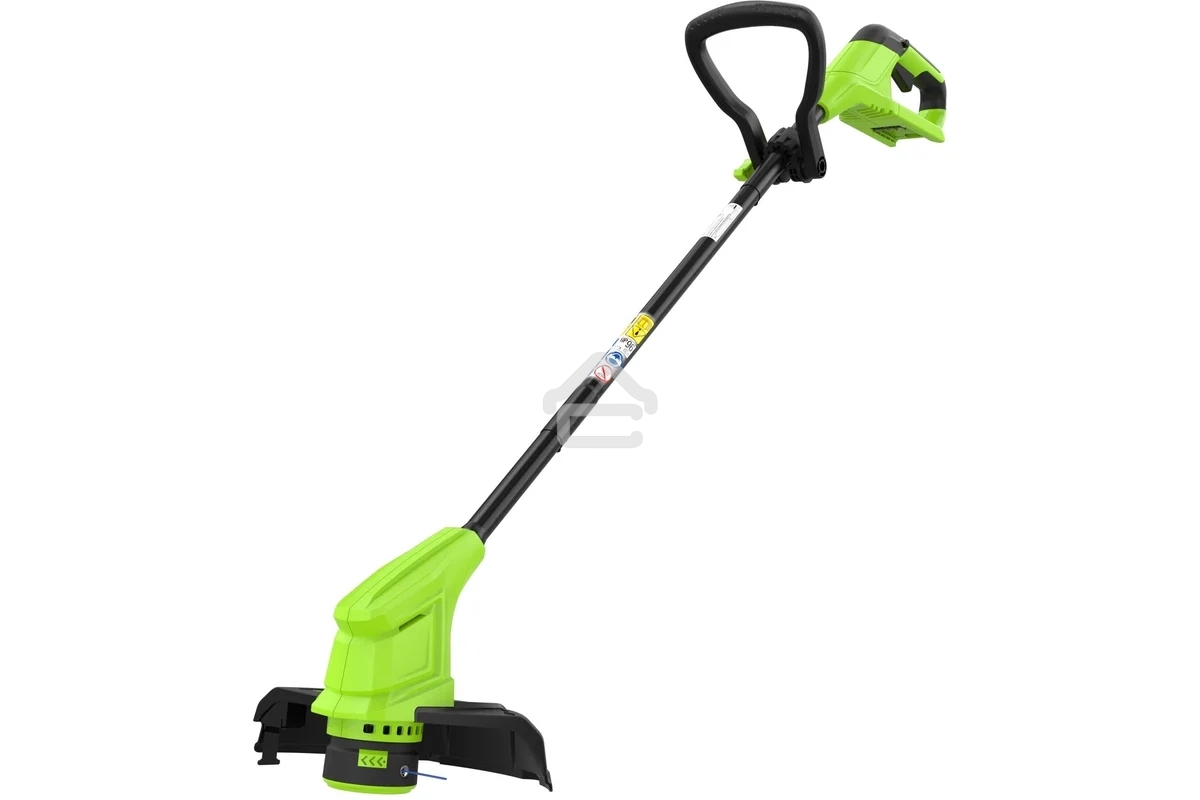 Триммер Greenworks 25 см, авт., 24V, с АБ 2 А.ч. и ЗУ слайдер 2,0А 2107207SA