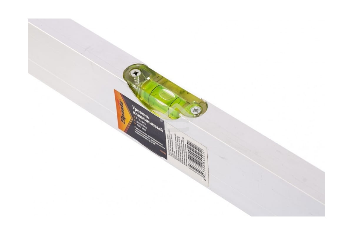 Уровень алюминиевый Sparta 400 мм, 3 глазка, линейка