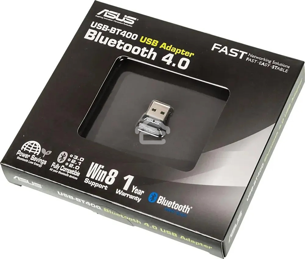 Сетевой адаптер Bluetooth ASUS USB-BT400 USB 2.0, 3 Мбит/с, радиус 10 м