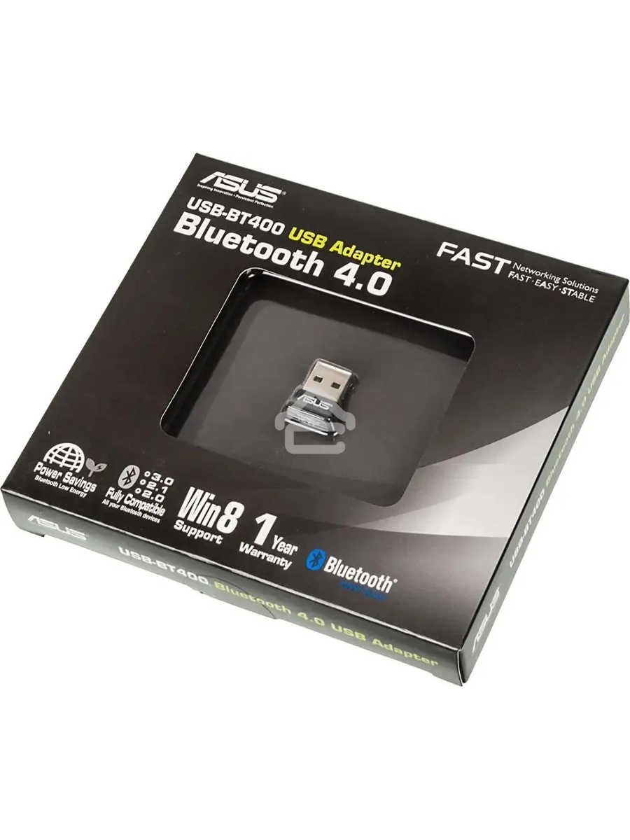 Сетевой адаптер Bluetooth ASUS USB-BT400 USB 2.0, 3 Мбит/с,  радиус 10 м