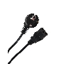 Кабель компьютер-розетка Aopen 1.8метра 220V (EURO) VDE 3G*0,5mm2 QUST ACE021-1.8M