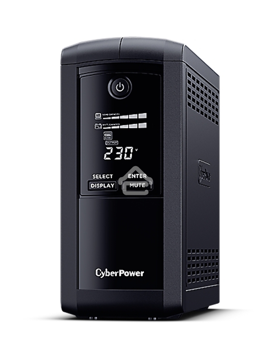 Источник бесперебойного питания UPS CyberPower VP700EILCD Line-Interactive 700VA/390W USB/RS-232/RJ11/45  (6 IEC С13)