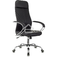 Кресло руководителя Бюрократ CH-610SL черный эко.кожа крестов. металл хром пластик черный