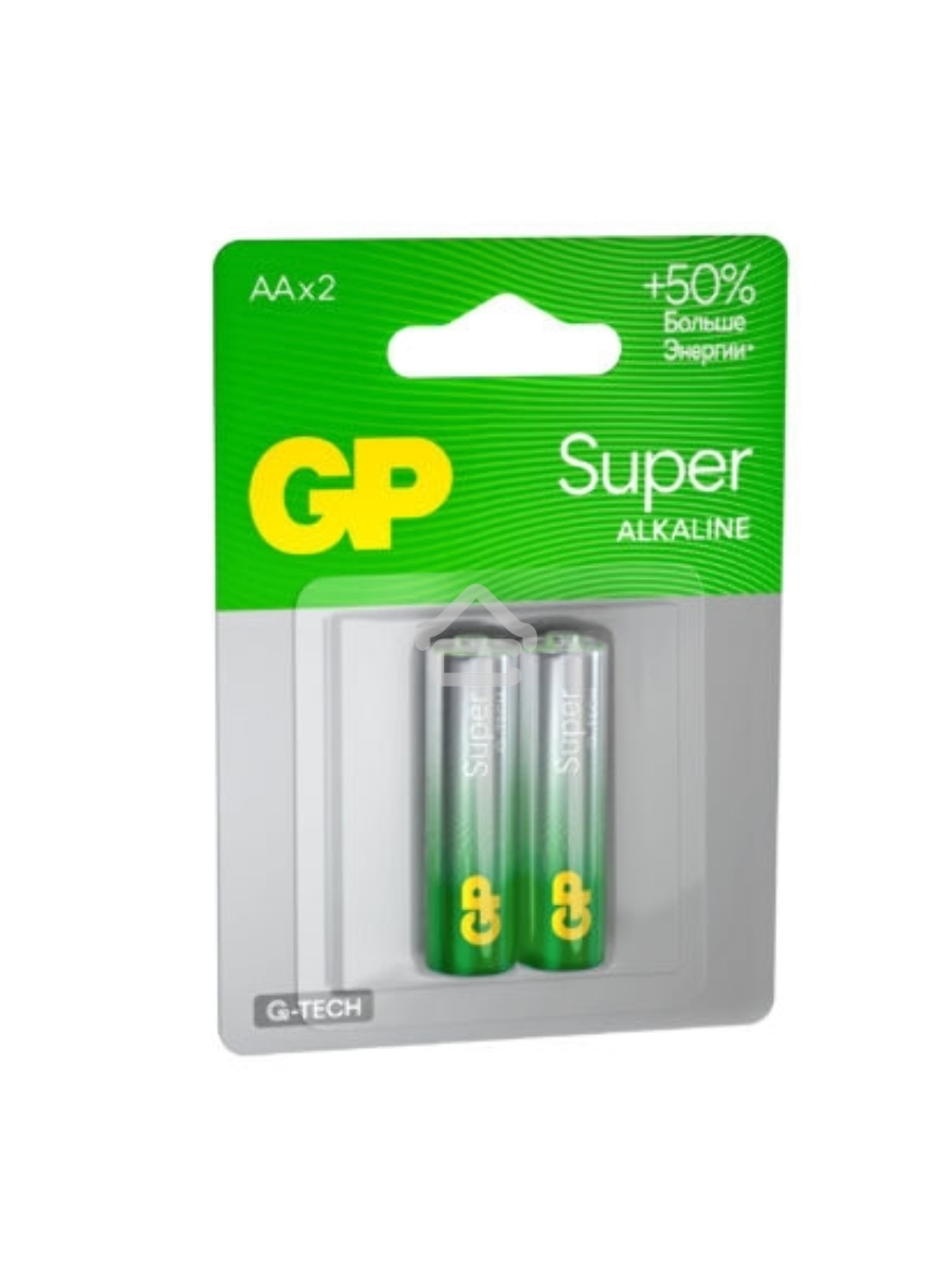 Алкалиновые батарейки GP Super Alkaline G-Tech 15А АA - 2 шт. на блистере