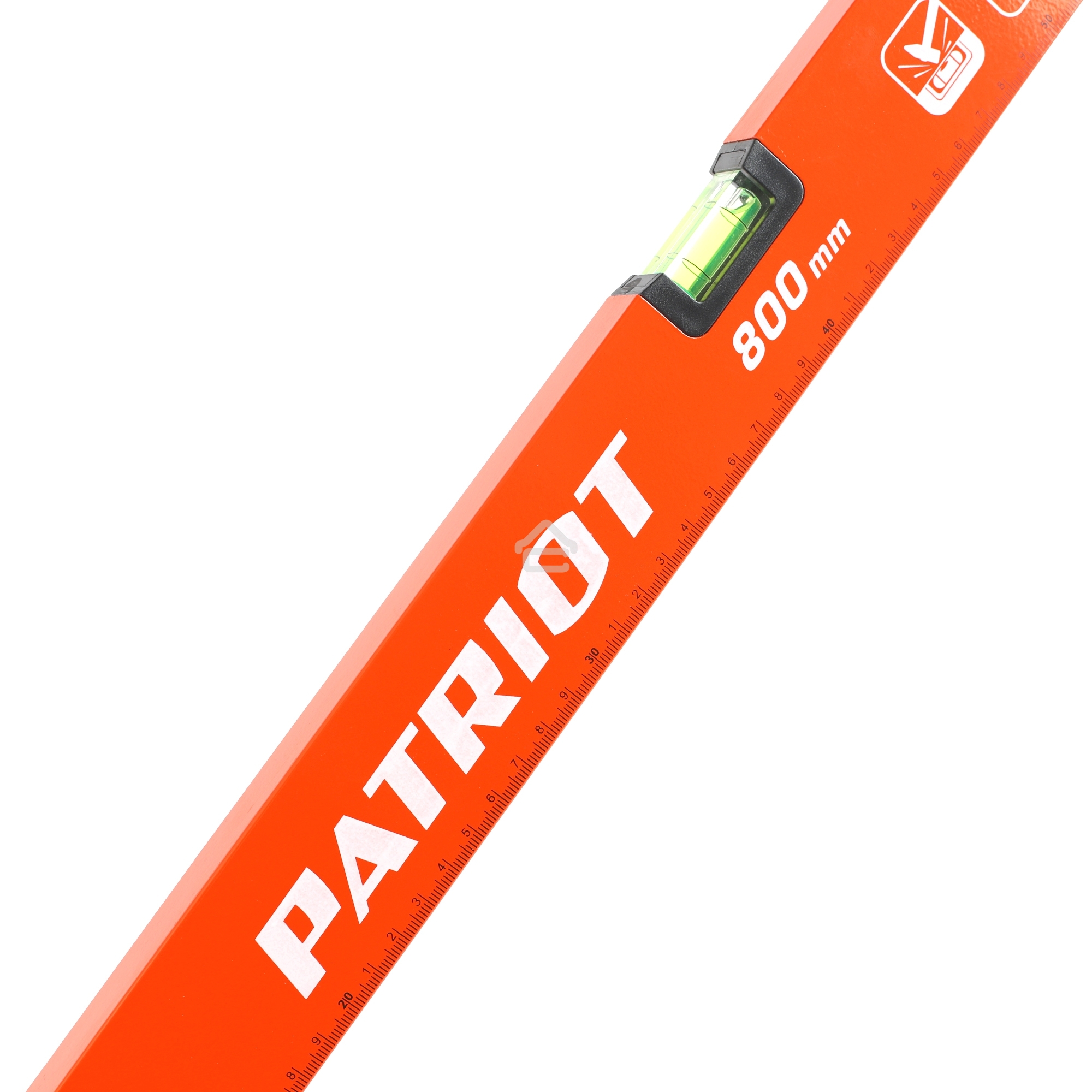 Уровень PATRIOT LRP-800, магнитный, алюминиевый фрезерованный, усиленный, 800мм