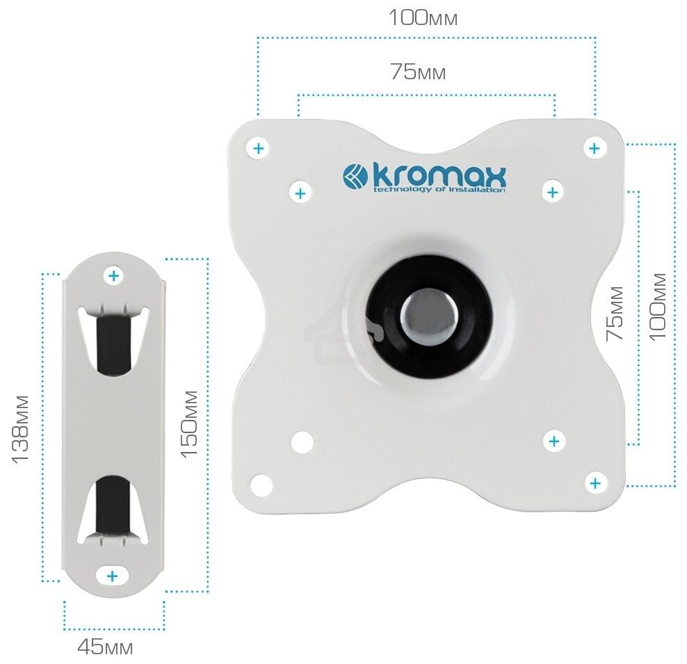 Кронштейн для телевизора Kromax DIX-15 белый 15