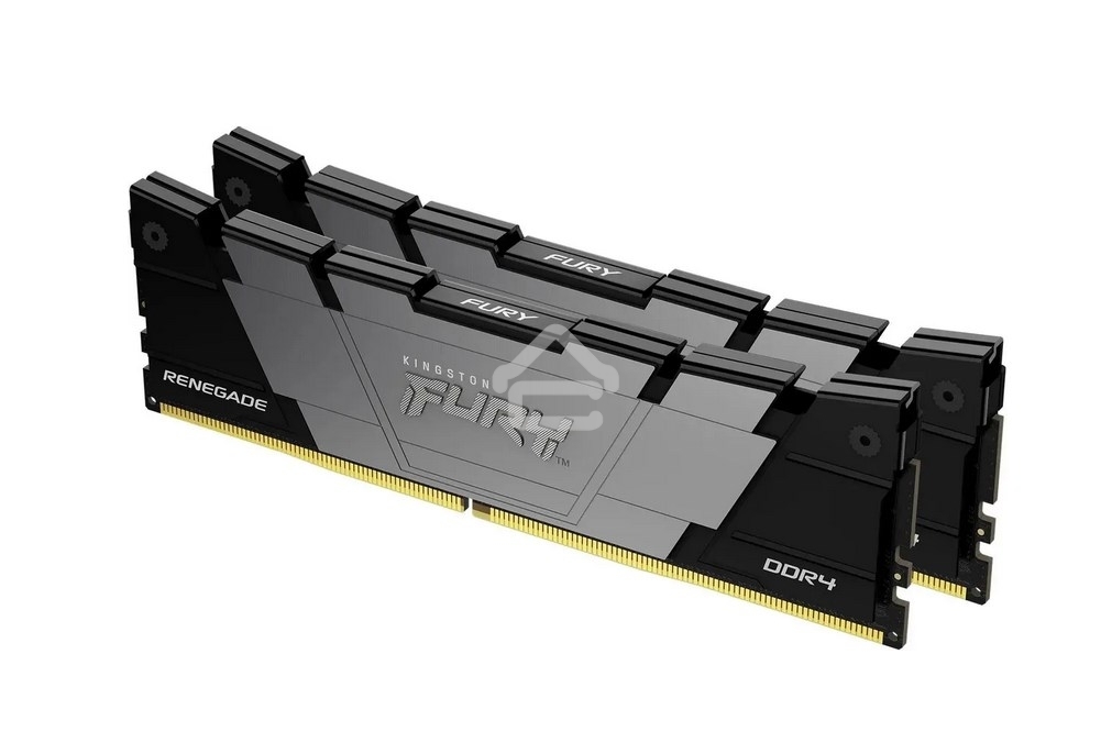 Оперативная память Kingston Fury Renegade, DDR4, 64GB (2x32 GB), 3200 MHz, CL16, DIMM, с радиатором, черный