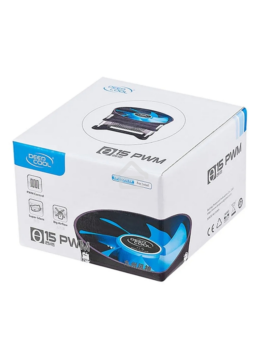 Кулер DEEPCOOL T15P OTDP-ICAS-T15P черный/синий 100мм алюминий 2800rpm 36db 4-pin 65W 46мм