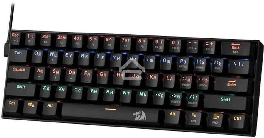 Клавиатура проводная Defender Redragon Lakshmi, USB, черный