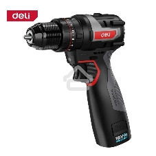 Дрель-шуруповерт аккумуляторная Deli DE-CZ16-1D2, 16В, 2 АКБ, Ударная, Сумка