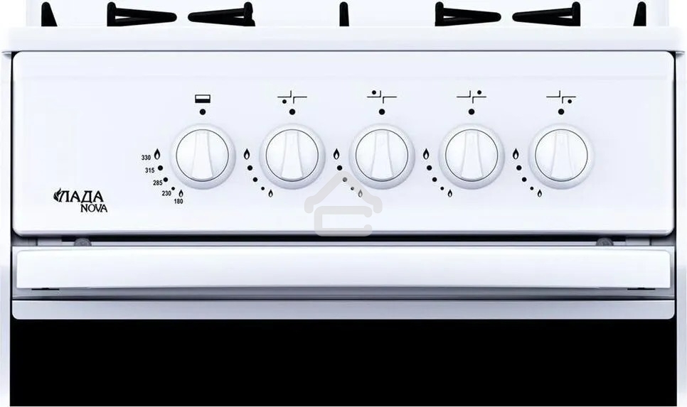Плита газовая Лада Nova RG 24042 W белый, конфорок 4 газовых, духовка 50 л, 50 см x 85 см x 60 см