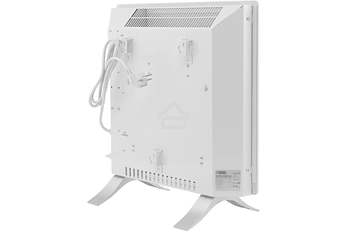 Конвектор электрический Denzel OptiPrime-1000 белый, 1000 Вт, 15 м2, термостат, дисплей, WiFi