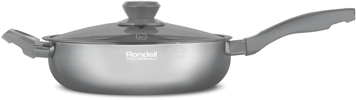 Сотейник Rondell Lumiere RDA-596, 26см, с крышкой, серый