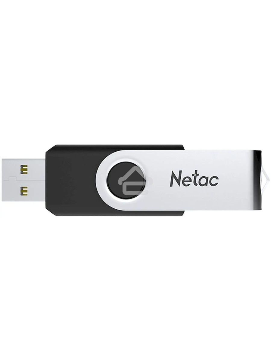 Флеш диск Netac U505 8Gb USB2.0, черный и серебристый NT03U505N-008G-20BK