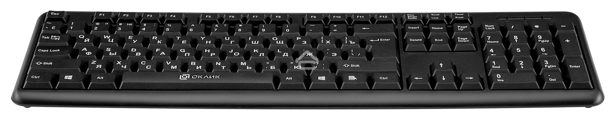 Клавиатура Oklick 180M проводная, PS/2, черный