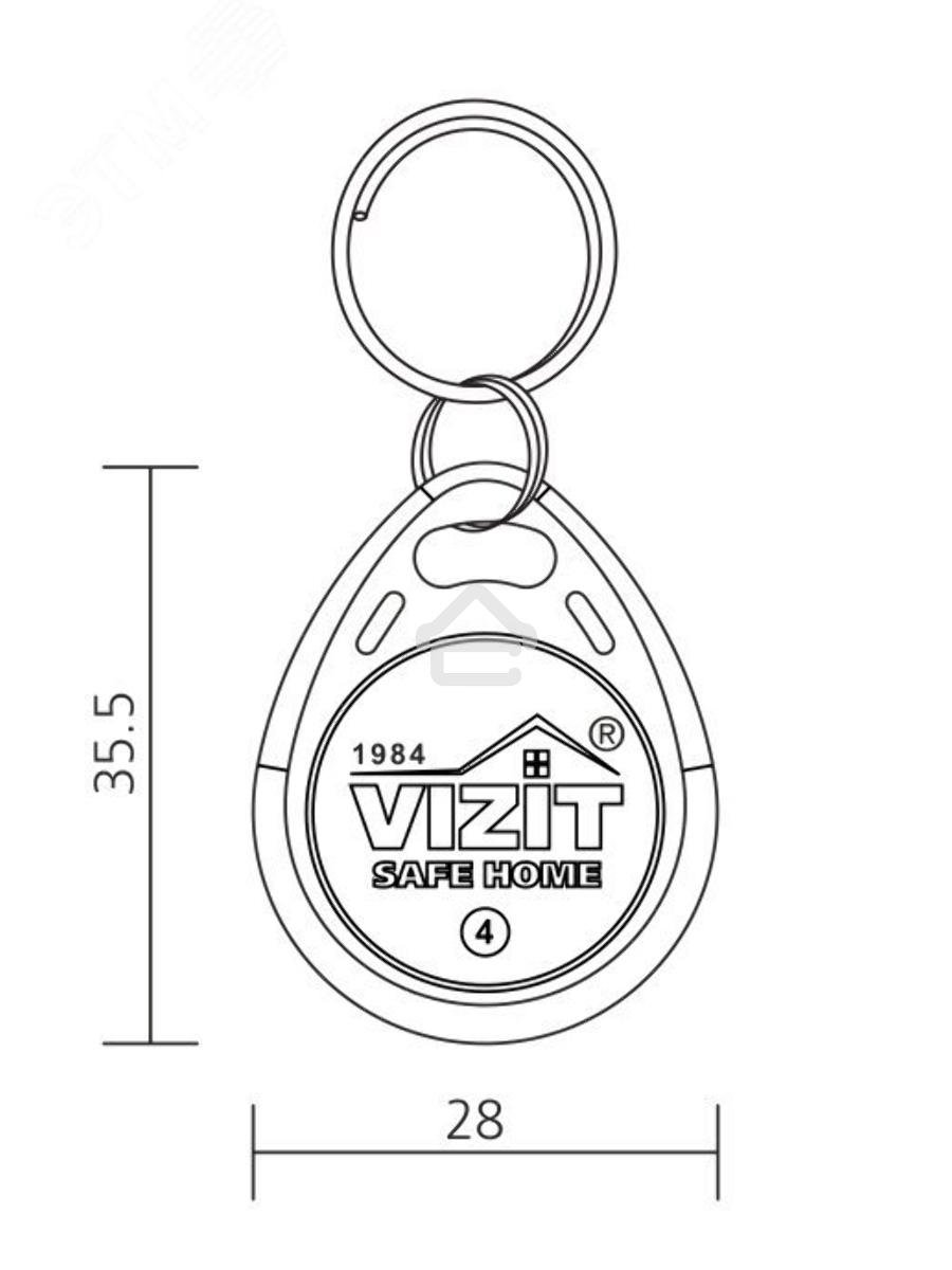 Ключ бесконтактный VIZIT RF2.1