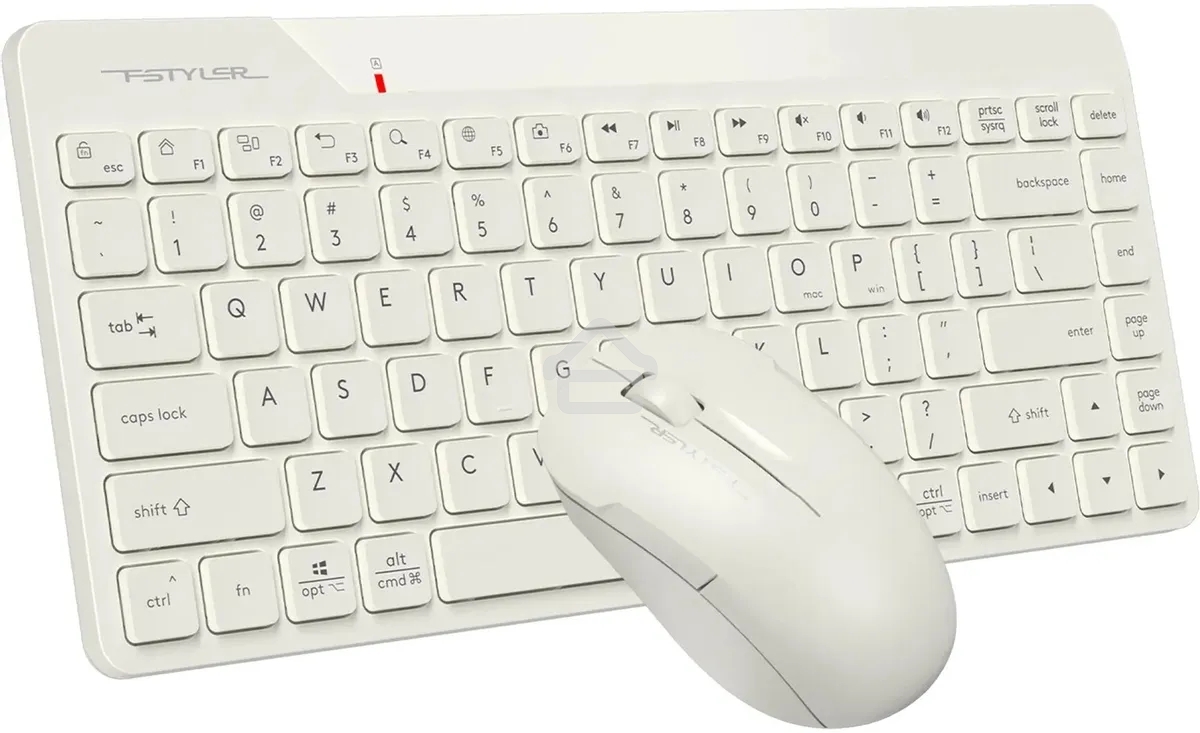 Клавиатура + мышь A4Tech Fstyler FG2200 Air2 клав:бежевый мышь:бежевый USB беспроводная slim
