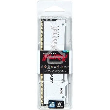 Оперативная память Kingston Fury Beast, DDR5, 32Gb (1x32Gb), 5600MHz, CL40, DIMM, с радиаторами, RGb, белый