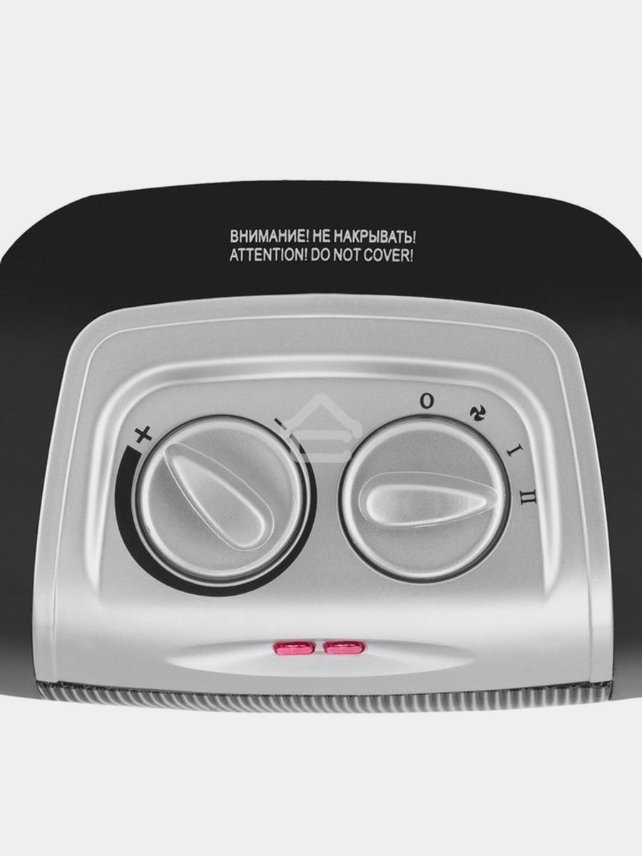 Тепловентилятор Vitek VT-2067 черный/серебристый, 1800 Вт, 15 м2, термостат