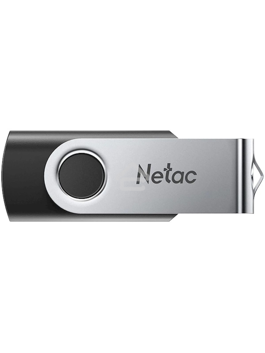 Флеш диск Netac U505 8Gb USB2.0, черный и серебристый NT03U505N-008G-20BK