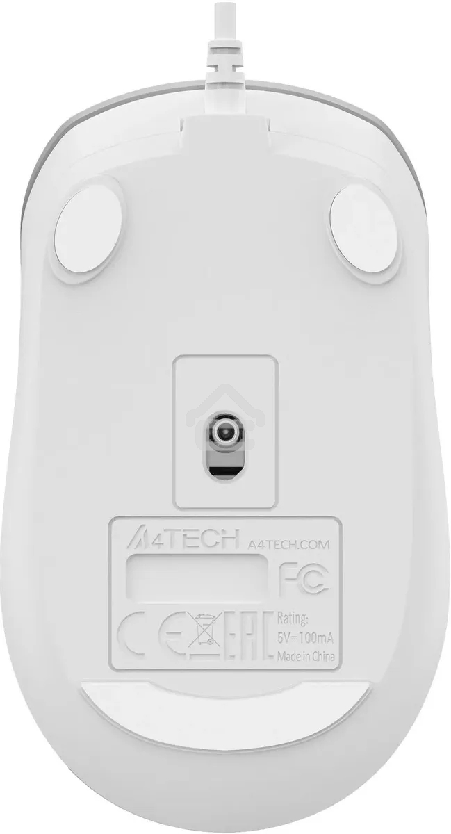 Мышь проводная A4Tech Fstyler FM26 серебристый/белый, 1600 dpi, USB, кнопки - 4