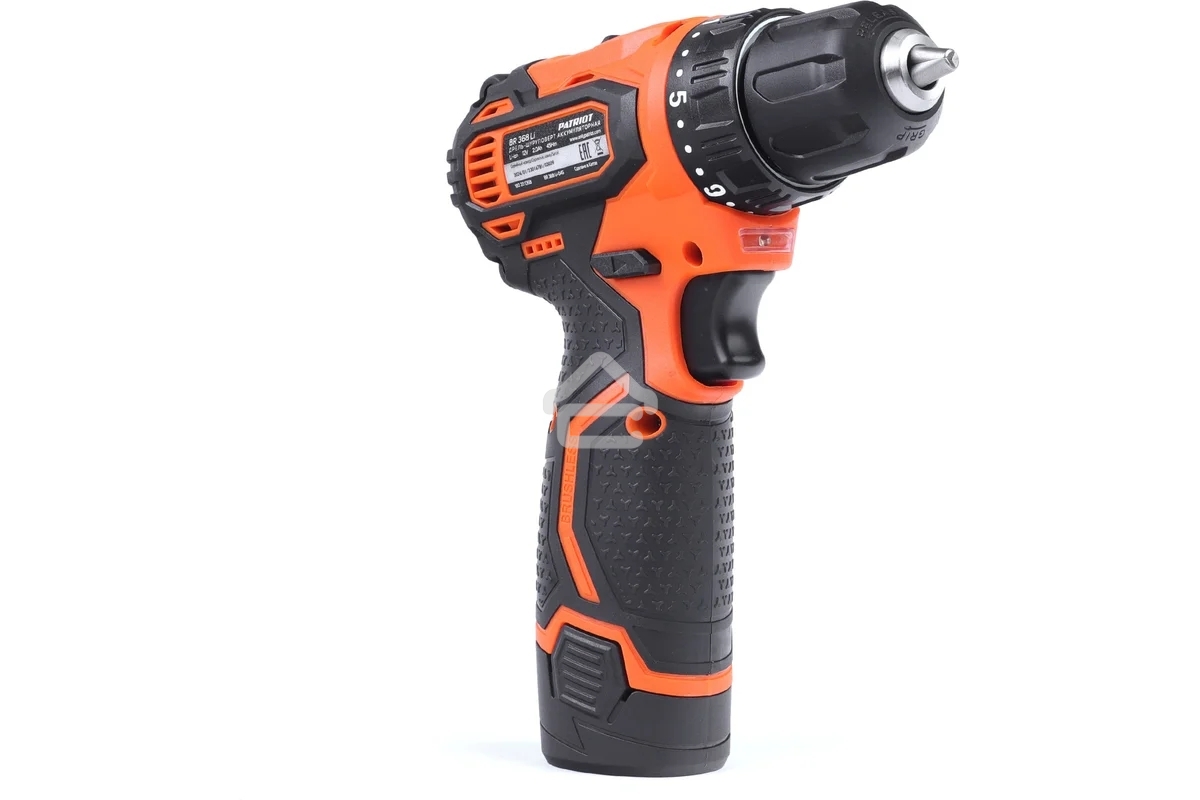 Дрель-шуруповерт Patriot BR 368Li, Аккумуляторная, 12В, 2 АКБ, Кейс