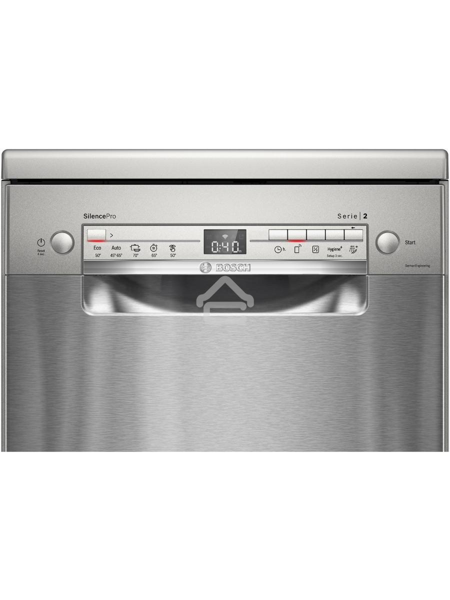Посудомоечная машина Bosch SPS2HMI54Q, серебристая, 45 см, 10 компл., 43 дБ, класс A+