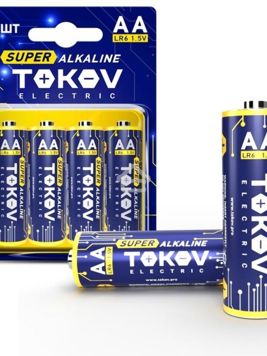 Элемент питания алкалиновый LR6/AA (блист.4шт) TOKOV ELECTRIC TKE-ALS-LR6/B4