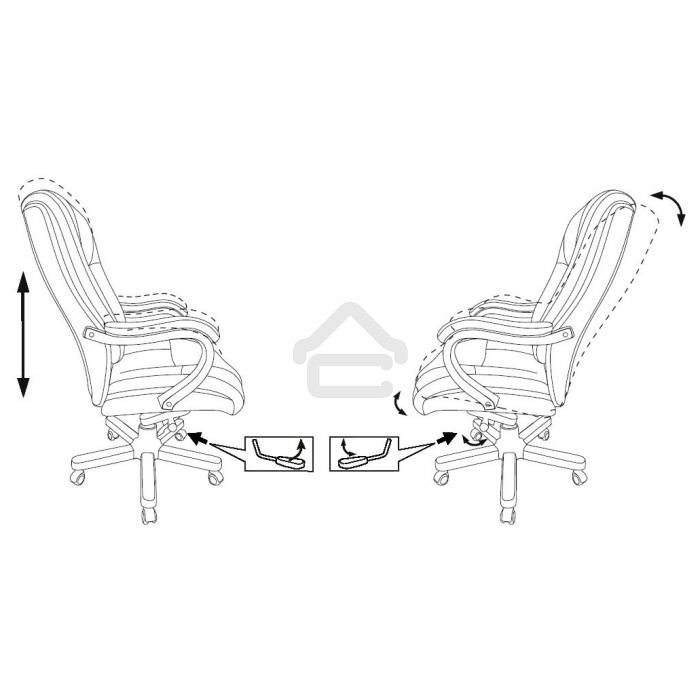 Кресло руководителя Бюрократ T-9926WALNUT черный, кожа, крестовина металл/дерево