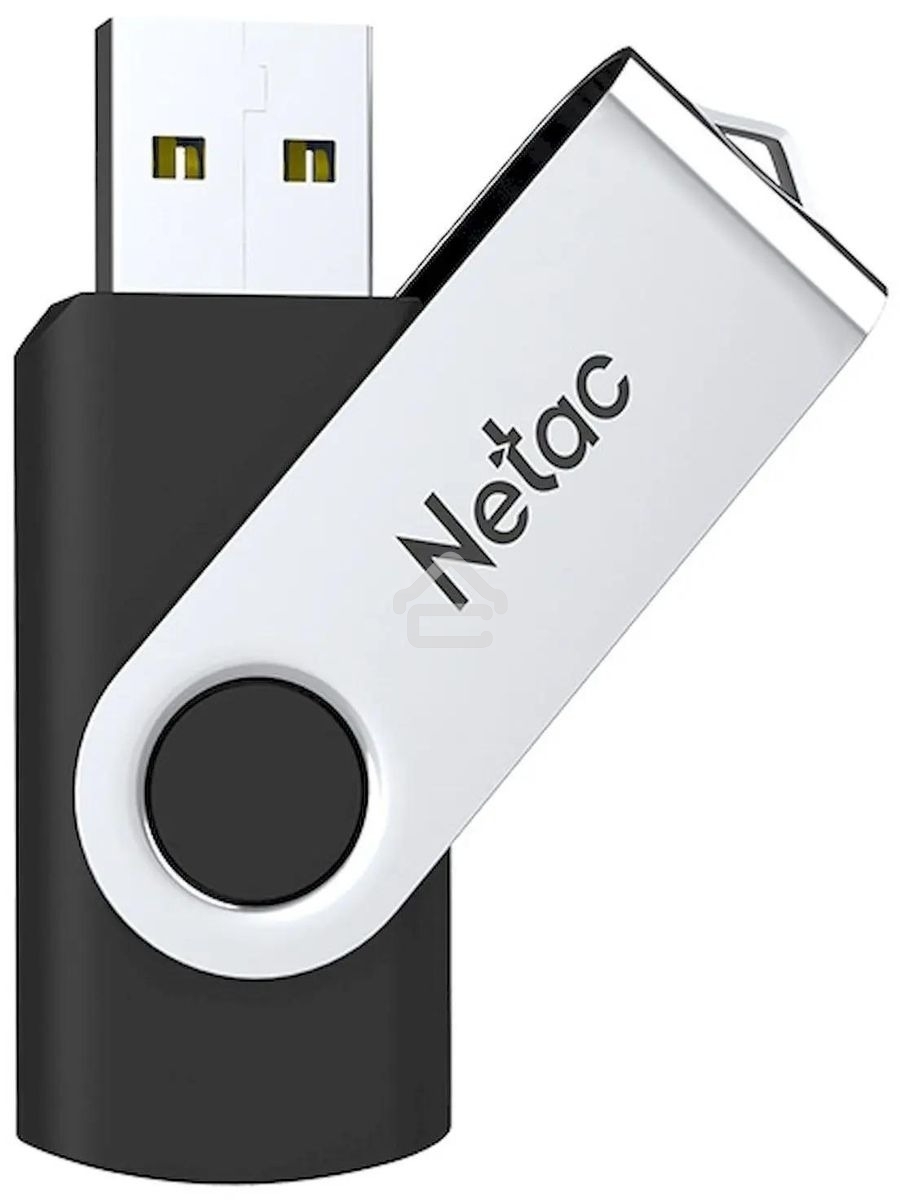 Флеш диск Netac U505 8Gb USB2.0, черный и серебристый NT03U505N-008G-20BK