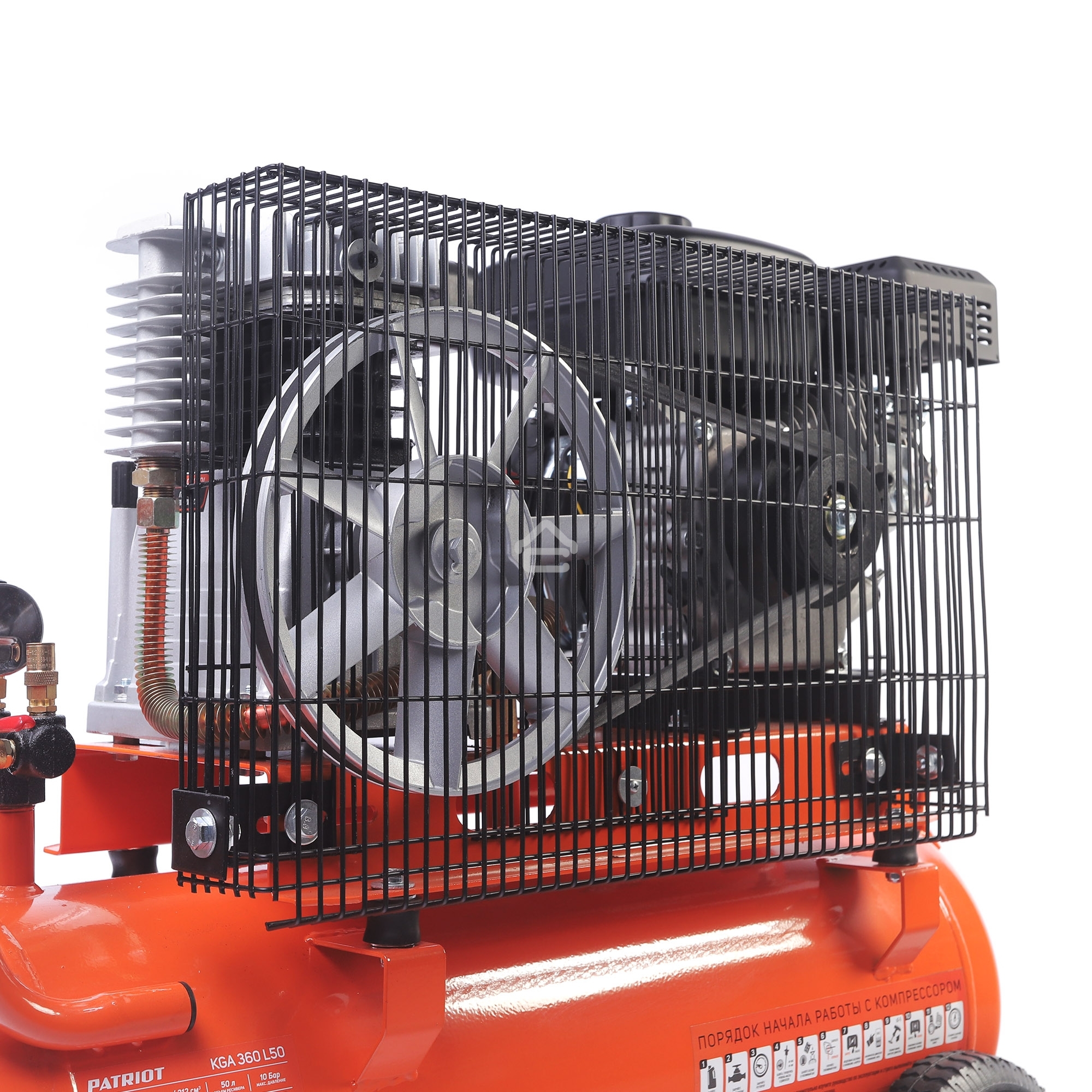 Компрессор Patriot бензиновый KGA 360 L50 - 360 л/мин, 10 бар, 50 л, 7 лс, быстросъем и 