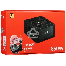 Блок питания ADATA XPG KYBER 650 RTL (KYBER650G-BKCEU), 650Вт, 80 PLUS Gold, 120мм, черный