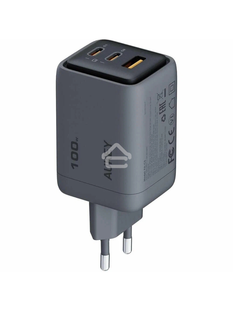 Сетевое зарядное устройство Aukey Comet Mix 100W  серый