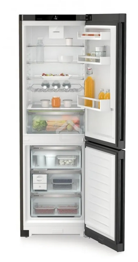 Холодильник Liebherr CNBDB 5223-22 001 черная нержавеющая сталь двухкамерный 225/94л морозилка снизу, No Frost