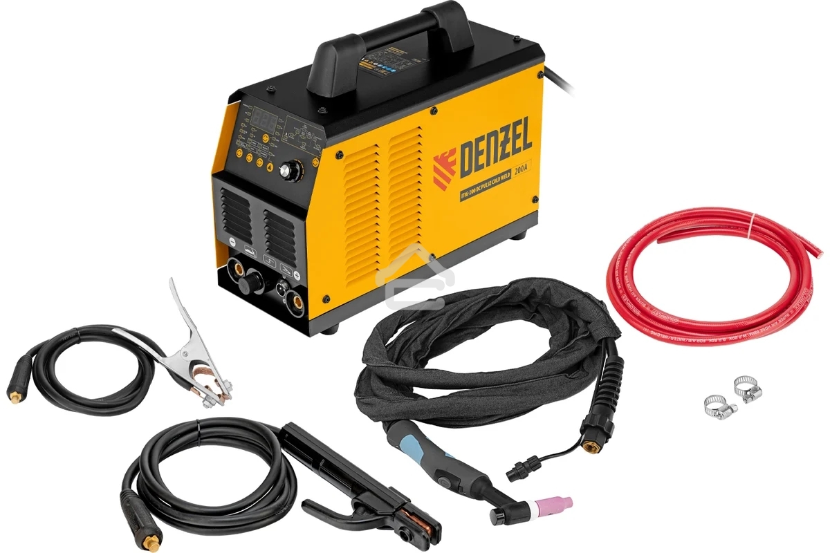 Аппарат инвертор. аргонодуговой сварки Denzel ITIG-200 DС Pulse Cold Weld, 200 А, ПВ 60%