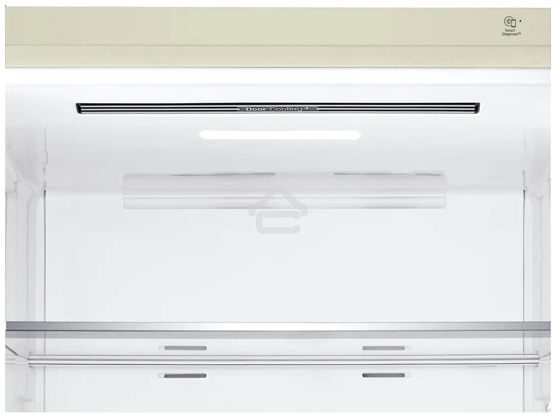 Холодильник LG GC-B569PECM бежевый глянц. двухкамерный инвертер 329/122л морозилка снизу, No Frost
