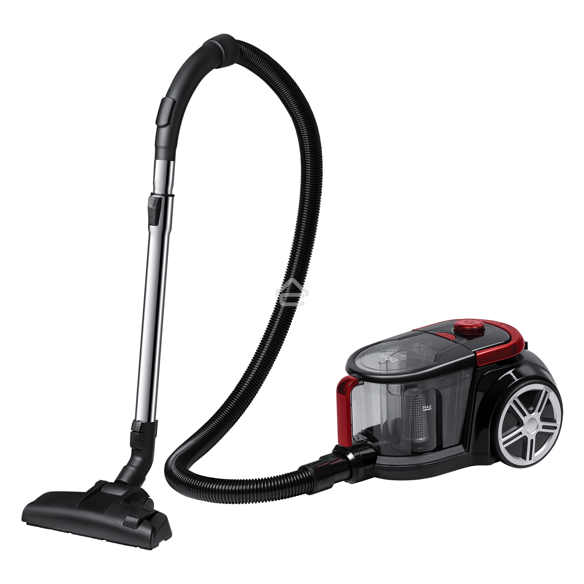 Пылесос BBK BV1801 бургунди, 300/1600 Вт, уборка сухая, пылесборник контейнер, 2 л