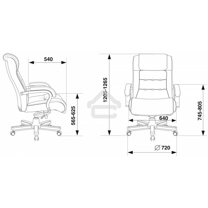 Кресло руководителя Бюрократ T-9926WALNUT черный, кожа, крестовина металл/дерево