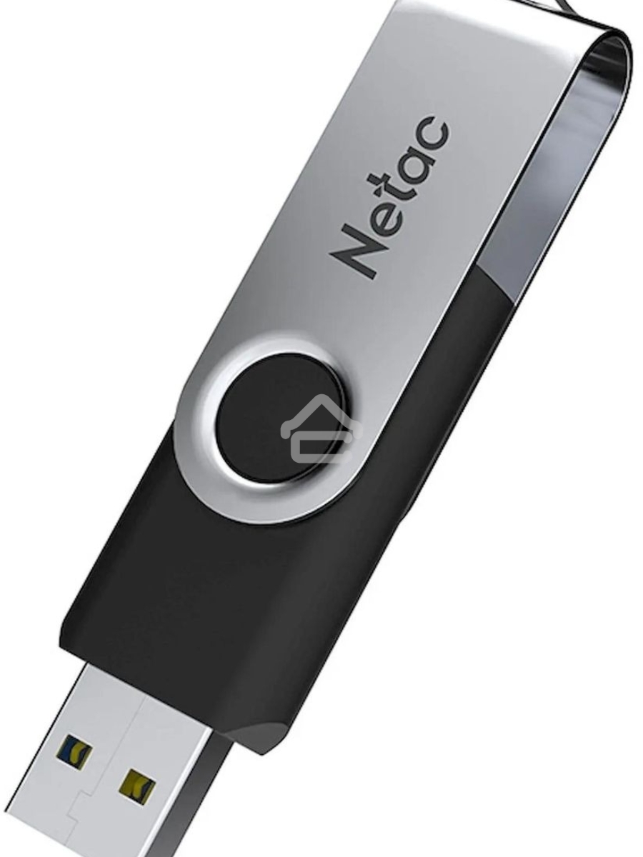 Флеш диск Netac U505 8Gb USB2.0, черный и серебристый NT03U505N-008G-20BK