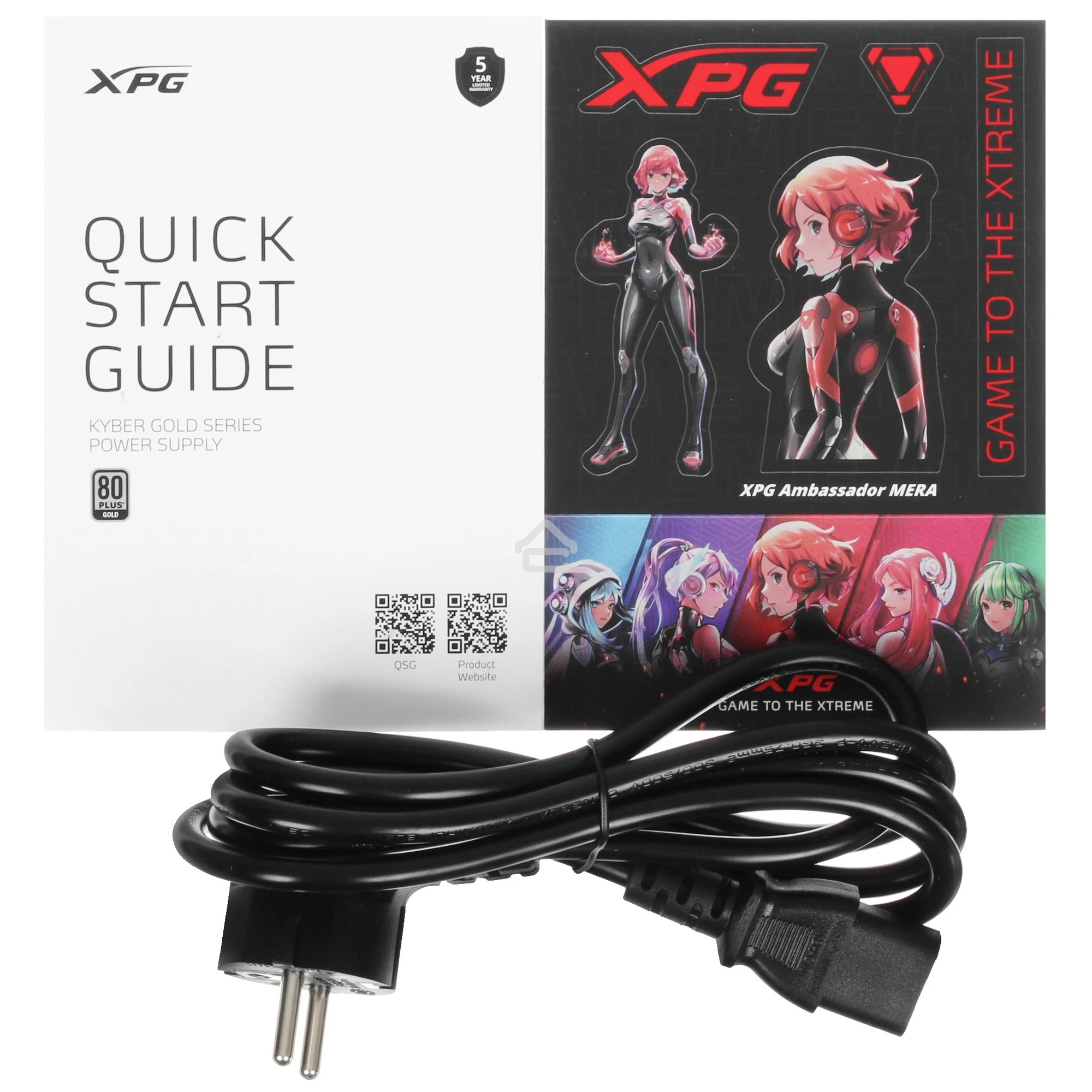 Блок питания ADATA XPG KYBER 650 RTL (KYBER650G-BKCEU), 650Вт, 80 PLUS Gold, 120мм, черный