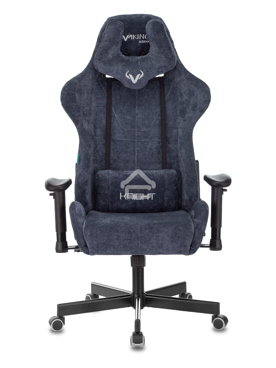 Кресло игровое Бюрократ VIKING KNIGHT LT27 FABRIC синий крестовина металл/пластик
