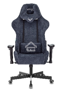 Кресло игровое Бюрократ VIKING KNIGHT LT27 FABRIC синий крестовина металл/пластик