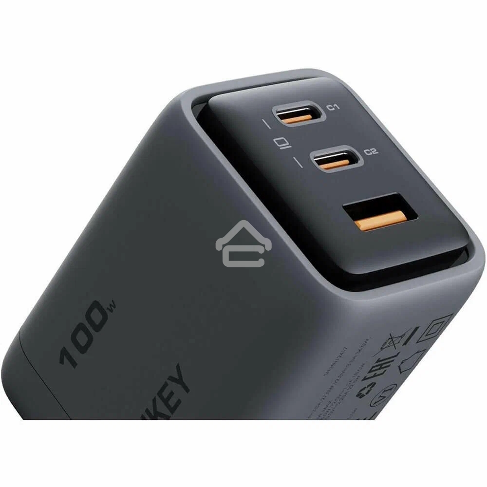 Сетевое зарядное устройство Aukey Comet Mix 100W серый